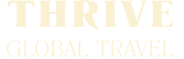 Logo of Thrive Global Travel featuring the brand name in an elegant font.